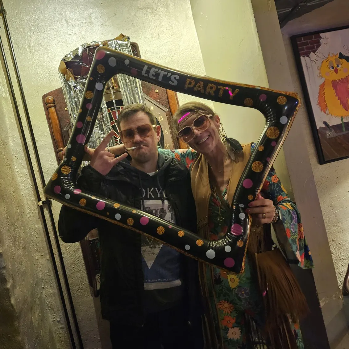 Gæster til hippie-fest